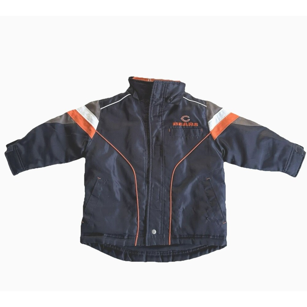 Toddler Chicago Bears NFL Reebok Fleece Lined Winter Coat Football Kids Sz 2T